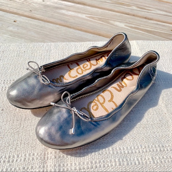 Sam Edelman Shoes - Sam Edelman Silver Ballet Slip-ons W/ FLAWS